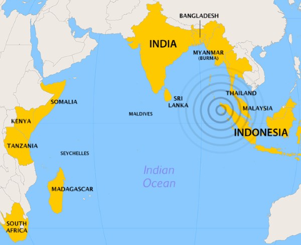 The shock wave reached the island of Madagascar even though the epicenter was more than a thousand miles away 