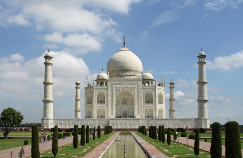 Taj Majal is a popular tourist attraction in India.